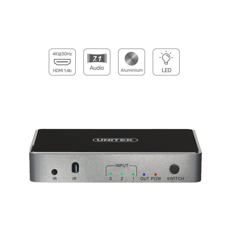 unitek_przecznik_sygnau_hdmi_14b_3_in1_out_4k_8a5aa40ef5a46 Unitek Przełącznik sygnału HDMI 1.4b 3 IN-1 OUT 4K