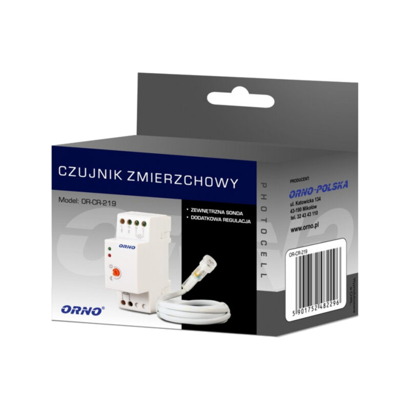 zmierzchowy_czujnik_zewn_sonda_cr-219_2 Czujnik zmierzchowy na szynę DIN ORNO OR-CR-219
